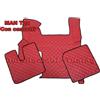 F-Core COPPIA TAPPETI + COPRICOFANO IN ECOPELLE ROSSA MAN TGX CAMBIO AUTOMATICO
