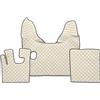 F-Core COPPIA TAPPETI COPRICOFANO ECOPELLE CHAMPAGNE DAF XF105 XF106 MANUAL CON WEBASTO