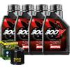 Motul Kit Tagliando Olio Motul 300V 10W40 Filtro Per Yamaha XJ900 Diversion 1994>2003