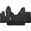 F-Core COPPIA TAPPETI COPRICOFANO ECOPELLE NERO ROSSO DAF XF105 XF106 MANUAL NO WEBASTO