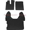 F-Core COPPIA TAPPETI COPRICOFANO ECOPELLE NERO DAF XF105 XF106 AUTOMATICO NO WEBAST