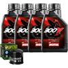 Motul Kit Tagliando Olio Motul 300V 5W40 Per Honda VF700 C Magna USA�1984>1986