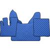 F-Core COPPIA TAPPETI + COPRICOFANO ECOPELLE BLU DAF XF105 XF106 AUTOMAT SENZA WEBASTO
