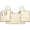 F-Core Tappeti copricofano ecopelle liscia beige DAF XF105 XF106 Manuale no webasto