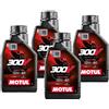 MOTUL Olio Moto Motul 300V 4T 10W40 Factory Line Road Racing 100% Sintetico - 4 Litri