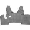 F-Core COPPIA TAPPETI COPRICOFANO ECOPELLE GRIGIO DAF XF105 XF106 MANUAL CON WEBASTO