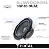 FOCAL SUB10 DUAL Subwoofer da 10" - 25cm da 4+4 ohm doppia bonina 500w 250Wrms