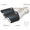 Simoni Racing Terminale di Scarico Universale Simoni Racing Inox Doppio Inclinato 40-76mm
