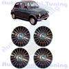 Stilauto 4 Cerchi in Lega 12" per FIAT 126 500 F L R GRIFO Nero Diamantato Tuning 4½x98