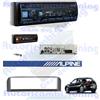 ALPINE Kit Radio Autoradio ALPINE UTE-200BT + mascherina 1DIN ANTRACITE Alfa 147