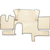 F-Core COPPIA TAPPETI + COPRICOFANO IN ECOPELLE CHAMPAGNE MAN TGX AUTOMATICO 1 CASSETTO