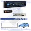 ALPINE Kit Radio Autoradio ALPINE UTE-200BT + mascherina 1DIN GRIGIA Alfa 156