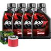 Motul Kit Tagliando Olio Motul 300V 15W50 + Filtro Per Yamaha XV750 Virago 1992>1999