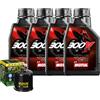 Motul Kit Tagliando Olio Motul 300V 15W50 + Filtro Per Honda CB500 X XA K L 2019>2020