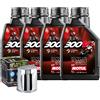 Motul Kit Tagliando Olio Motul 300V 10W50 Per Harley Davidson FXCW Softail Rocker 2009