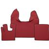 F-Core Coppia Tappeti Copricofano Ecopelle Liscia Rossa DAF XF105 XF106 AUTOM CON WEBAS