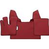 F-Core Tappeti copricofano ecopelle liscia Rossa DAF XF105 XF106 Manuale no webasto