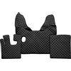 F-Core COPPIA TAPPETI COPRICOFANO ECOPELLE NERO DAF XF105 XF106 MANUALE CON WEBASTO