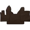 F-Core COPPIA TAPPETI COPRICOFANO ECOPELLE MARRONE DAF XF105 XF106 AUTOMATIC NO WEBASTO