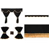 F-Core SET TENDE CABINA CLASSIC NERE PER VOLVO FH SLEEPER CAB DAL 2002 AL 2012