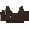 F-Core Tappeti copricofano ecopelle liscia Marrone DAF XF105 XF106 Manuale no webasto