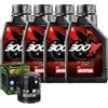 Motul Kit Tagliando Olio Motul 300V 5W40 + Filtro Per Moto Guzzi 850 Griso�2006>2011