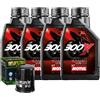 Motul Kit Tagliando Olio Motul 300V 10W40 Per Arctic Cat ATV 550 S H1 EFI 2010>2011
