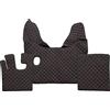F-Core COPPIA TAPPETI COPRICOFANO ECOPELLE NERO ROSSO DAF XF105 XF106 MANUA CON WEBASTO