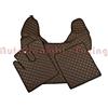 F-Core COPPIA TAPPETI + COPRICOFANO ECOPELLE MARRONE DAF XF105 XF106 MANUAL NO WEBASTO