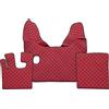 F-Core COPPIA TAPPETI COPRICOFANO ECOPELLE ROSSO DAF XF105 XF106 MANUALE CON WEBASTO