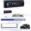 ALPINE Kit Radio Autoradio ALPINE UTE-200BT + mascherina 1DIN Grigia Alfa 147