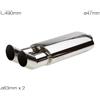 Simoni Racing Marmitta Doppio Scarico Acciaio Inox Tondo ESR654