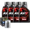 Motul Kit Tagliando Olio Motul 300V 15W50 Per Harley Davidson FXCW Softail Rocker�2009