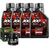 Motul Kit Tagliando Olio Motul 300V2 10W50 Filtro Per Moto Guzzi 850 T5�1989>2005