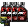 Motul Kit Tagliando Olio Motul 300V 10W40 Per Yamaha XV1700 PC Road Star 2002>2009