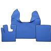 F-Core Coppia Tappeti Copricofano Ecopelle Liscia Blu DAF XF105 XF106 AUTOM CON WEBASTO
