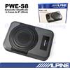Alpine PWE-S8 Subwoofer attivo amplificato in cassa da 8" 20cm 240W sotto-sedile