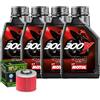 Motul Kit Tagliando Olio Motul 300V 10W40 + Filtro Per Yamaha TDM900 A ABS�2005>2012