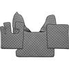 F-Core COPPIA TAPPETI COPRICOFANO ECOPELLE GRIGIO DAF XF105 XF106 AUTOMATIC CON WEBASTO