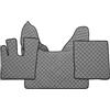 F-Core COPPIA TAPPETI COPRICOFANO ECOPELLE GRIGIO DAF XF105 XF106 AUTOMATICO NO WEBASTO