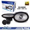 ALPINE Casse Altoparlanti a 2 vie Alpine S2-S69C 16x24 2 Woofer 2 Tweeter 260W 85W rms