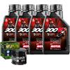 Motul Kit Tagliando Olio Motul 300V2 10W50 Per Triumph 800 Bonneville 2001>2004