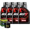 Motul Kit Tagliando Olio Motul 300V 5W40 + Filtro Per Ducati 800 Scrambler Icon 20