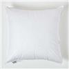Homescapes, cuscino alla francese bianco in cotone naturale 100% con imbottitura in piume d'oca, antiacari, cuciture a punto doppio, anallergico, lavabile in lavatrice, White, 26 x 26 (65 x 65 cm)