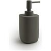 Kiamami Valentina - Dispenser sapone da appoggio in resina gun metal opaco, capacità 310 ml, facile da pulire, linea Yucca