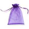 PLECUPE 100 pezzi Sacchetti Confetti,Sacchetti Organza 10x15cm,Sacchetti Regalo,Organza con Coulisse,Saccgetti Portaconfetti Borse Gioielli Sacchetto di Caramelle-Purple#2
