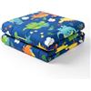 Vonia Coperta Ponderata Per Bambini - Coperta Ponderata Per Bambini 100% Cotone | 3,2 Kg (104X152 Cm) Coperte Sensoriali Con Stampa Dinosauri Per Dormire - Grigio/Blu