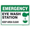 Inga Emergency Eye Wash Station Sign Divertente cartello in metallo, 20,3 x 30,5 cm