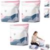 SRXY 2026 No Pump Large Vacuum Storage Compression Bags, 3-Sec Press & Seal Heavy-Duty Space Saver Bags, Reusable Cube Vacuum Seal Bags for Jumbo Bedding, Comforters, Blankets & Clothes (3PCS,M)