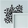 CUTHOLLOW Foglie ornamentali per telaio porta in metallo, decorazione da parete nera per porta, art deco originale angolo portale per camera dei bambini, casa, bagno, camera da letto